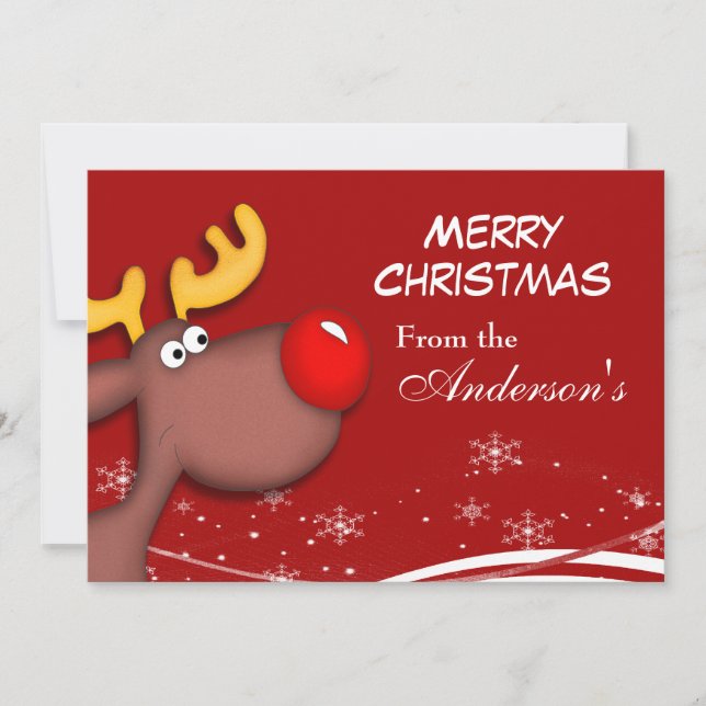 Rudolf Christmas Greeting Card (Front)