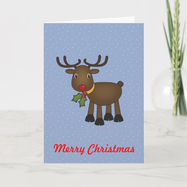 Rudolf the Red Nose Reindeer Holiday Card (Front)