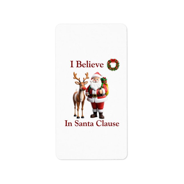 Rudolf the red nosed reindeer label (Front)