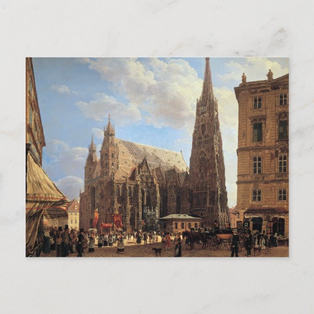 Rudolf von Alt St. Stephen's Cathedral in Vienna Postcard (Front)