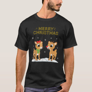 Rudolph And Clarice Christmas Men Women T-Shirt