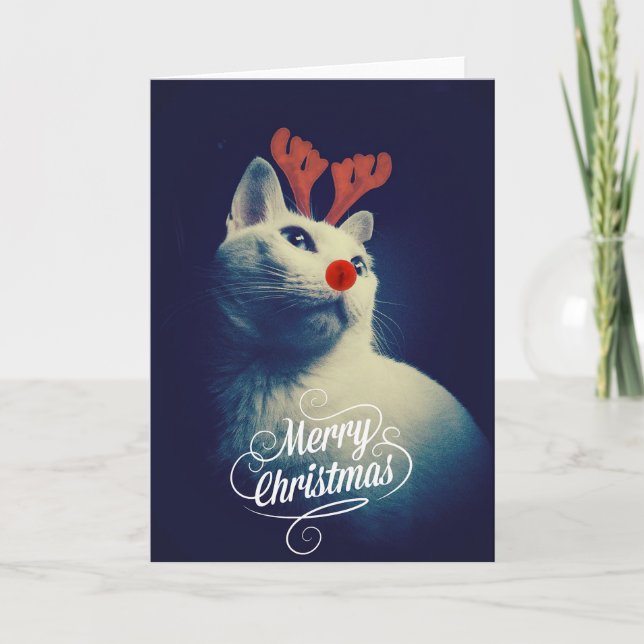 Rudolph Christmas Kitty Card (Front)