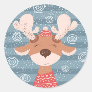 Rudolph Classic Round Sticker