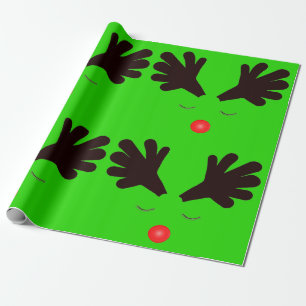 Rudolph Green Wrapping Paper