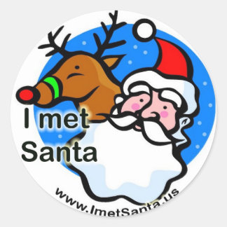 Rudolph - I Met Santa Sticker