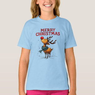 Rudolph in the Snow – Merry Christmas Edition T-Shirt