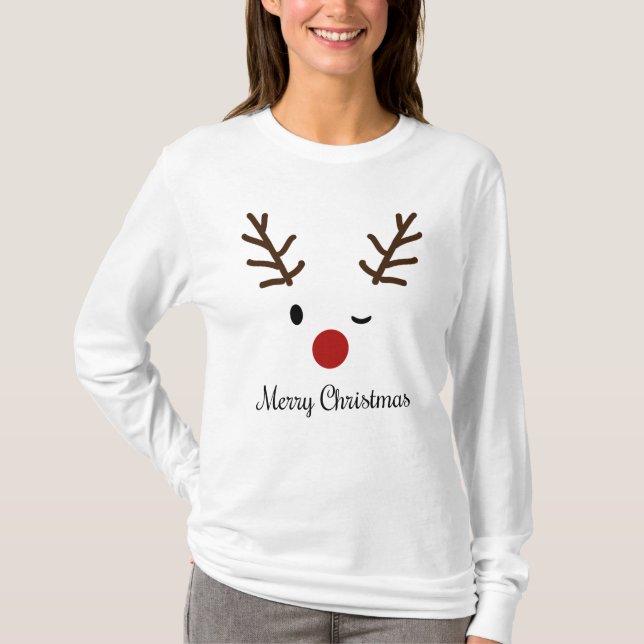 Rudolph Merry Christmas T-Shirt (Front)