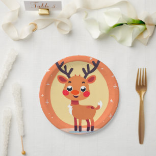 Rudolph Paper Plate