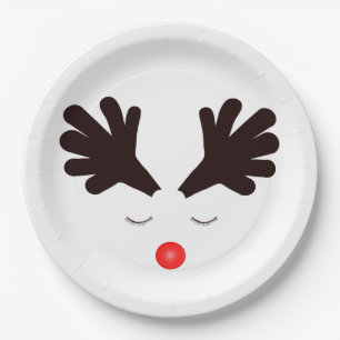 Rudolph Paper Plates