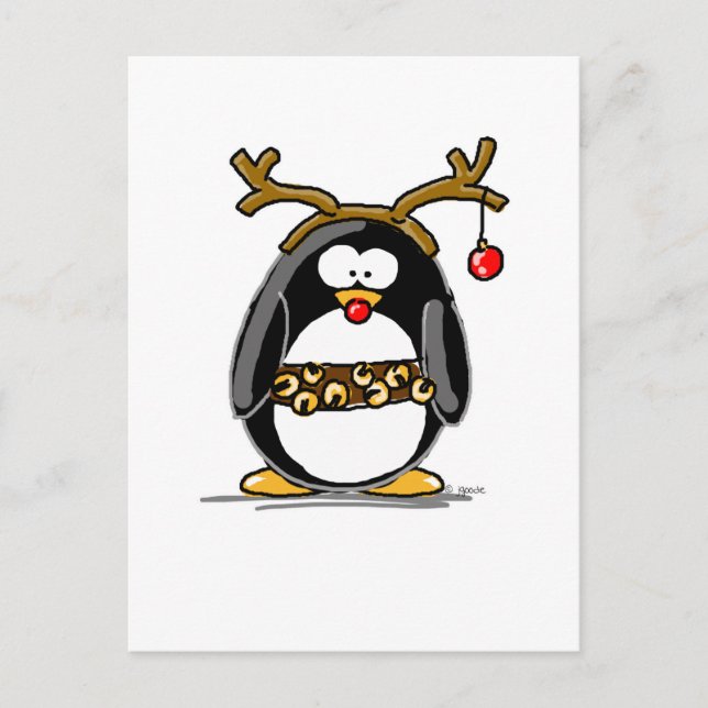 Rudolph penguin postcard (Front)