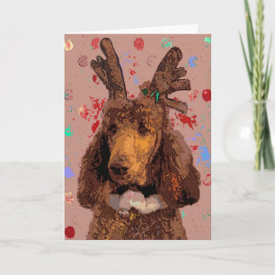 RUDOLPH POODLE HOLIDAY CARD