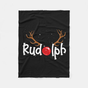 Rudolph Red Nose Reindeer Christmas Fun 1 Fleece Blanket