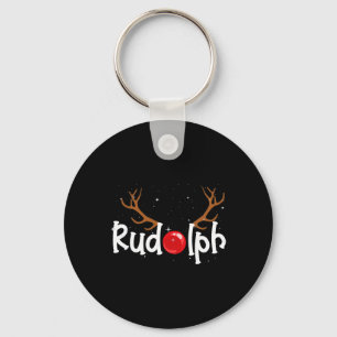 Rudolph Red Nose Reindeer Christmas Fun 1 Key Ring