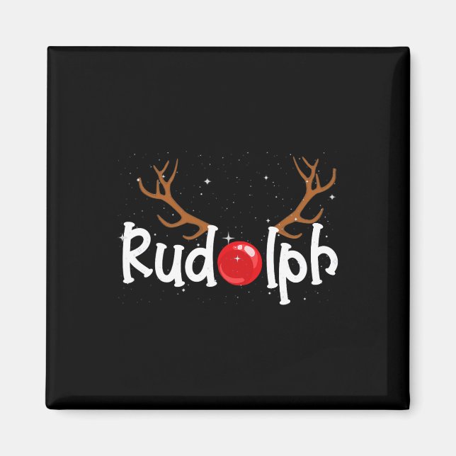 Rudolph Red Nose Reindeer Christmas Fun 1 Magnet (Front)