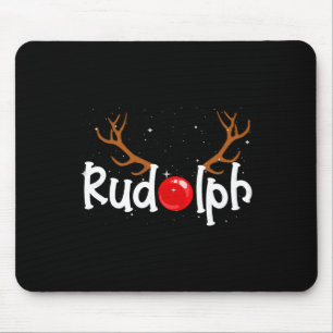 Rudolph Red Nose Reindeer Christmas Fun Mouse Pad