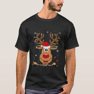 Rudolph Red Nose Reindeer Santa Christmas T-Shirt