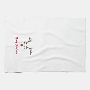 Rudolph Red Nose Reindeer  Tea Towel
