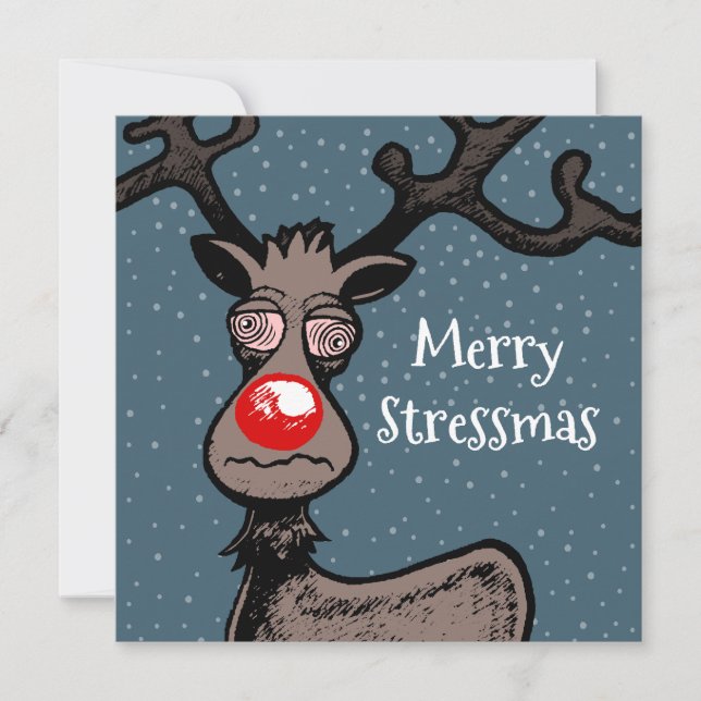 Rudolph Reindeer Christmas Card (Front)