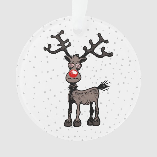 Rudolph Reindeer Christmas Ornaments (Front)