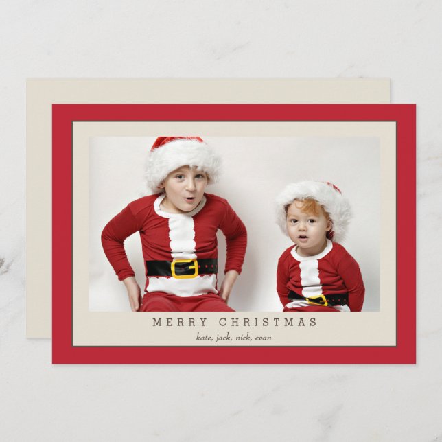 Rudolph Reindeer Photo Card for the Holidays (Front/Back)