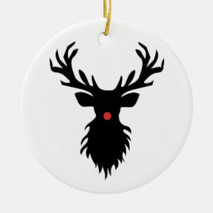 Rudolph Reindeer Silhouette Ceramic Tree Decoration