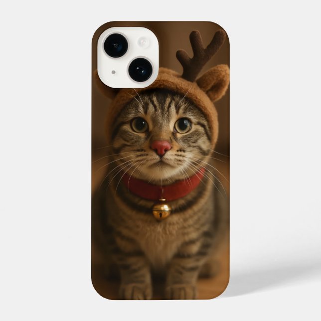 Rudolph the Cat iPhone 14 Case (Back)