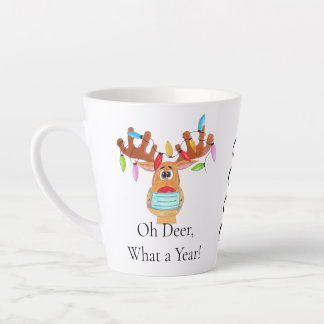 Rudolph the Face Masked Reindeer Latte Mug
