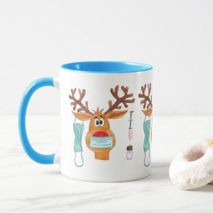 Rudolph the Face Masked Reindeer Mug