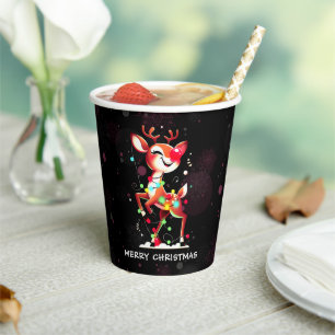 Rudolph The Red Nose Reindeer Christmas Paper Cups