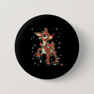 Rudolph The Red Nose Reindeer For Kids And Christm 6 Cm Round Badge