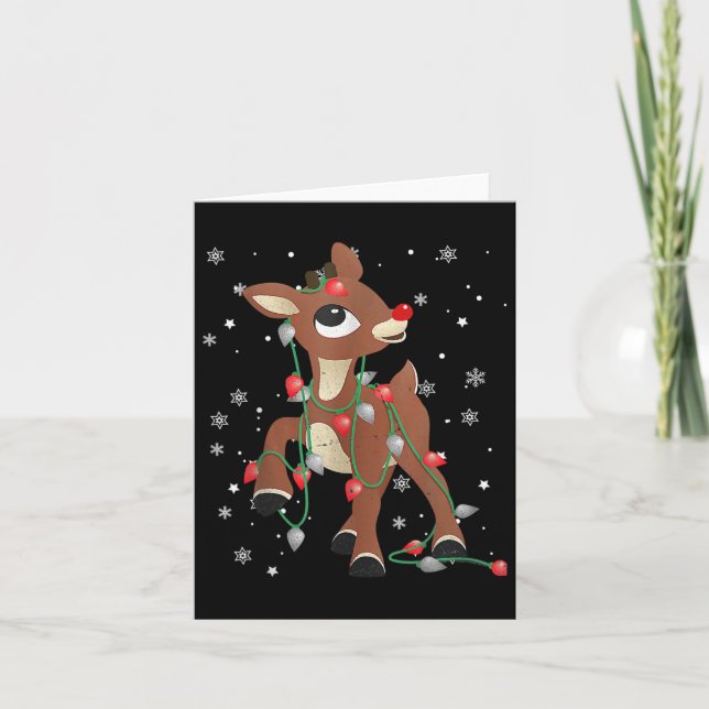 Rudolph The Red Nose Reindeer For Kids And Christm Card (Front)