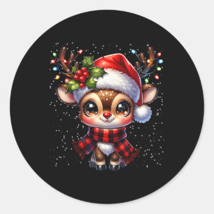 Rudolph The Red Nose Reindeer For Kids And Christm Classic Round Sticker
