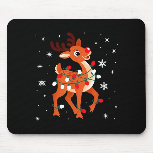 Rudolph The Red Nose Reindeer For Kids And Christm Mouse Pad (Front)