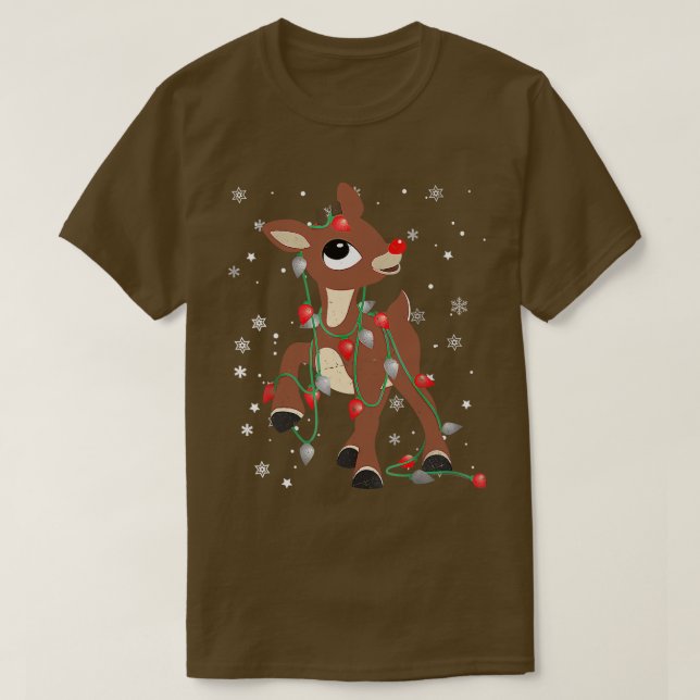 Rudolph The Red Nose Reindeer For Kids And Christm T-Shirt (Design Front)