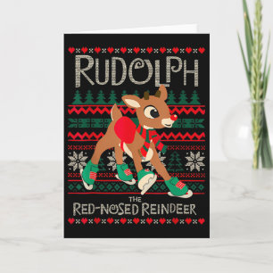 Rudolph The Red Nose Reindeer For Men Women Kids C Card