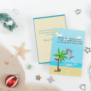 Rudolph the Red-Nosed Dolphin Flat Holiday Card