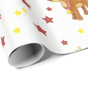 Rudolph the red nosed reindeer Christmas stars Wrapping Paper