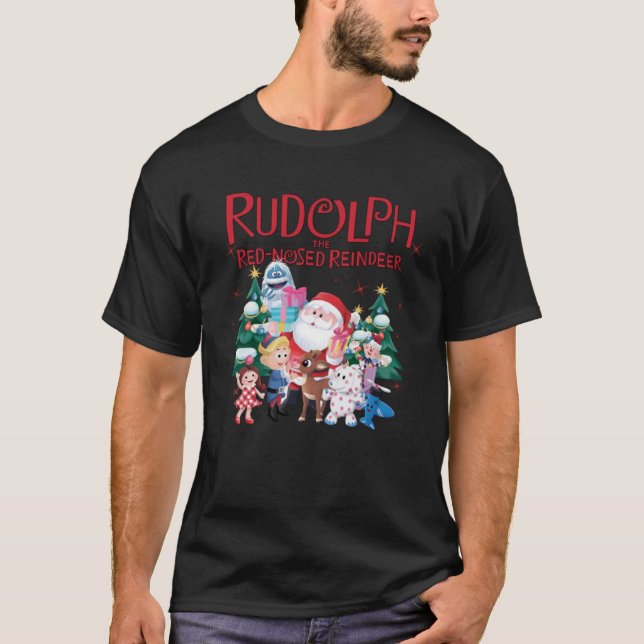 Rudolph The Red Nosed Reindeer Christmas T-Shirt (Front)