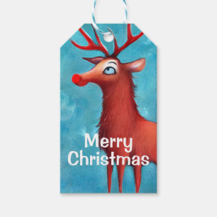 Rudolph the red nosed reindeer gift tags