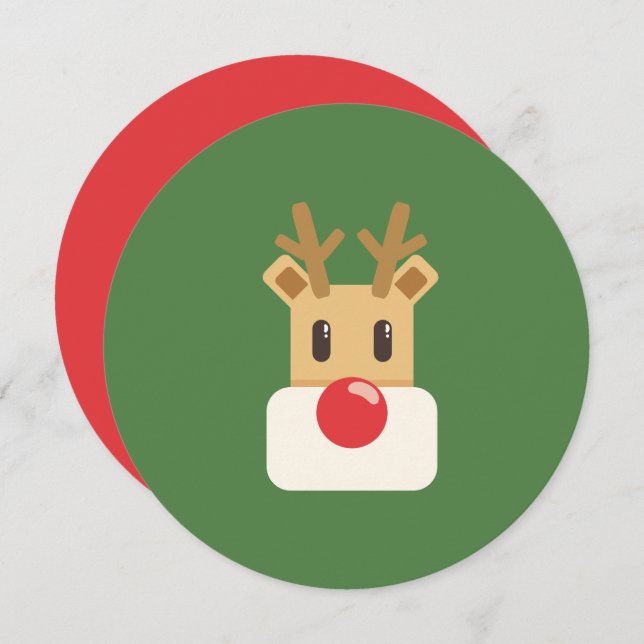 Rudolph the Red Nosed Reindeer Invitation (Front/Back)