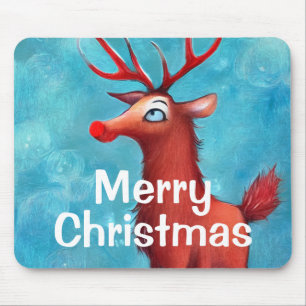 Rudolph the red nosed reindeer mouse pad