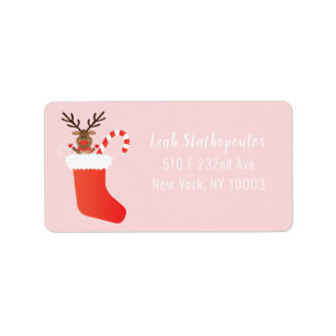 Rudolph The Red Nosed Reindeer Red Pink Label
