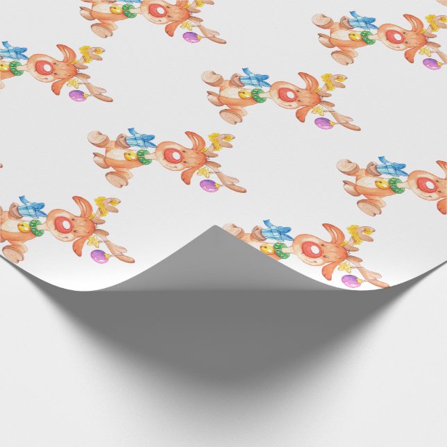 Rudolph the Rednose Reindeer Wrapping Paper (Corner)