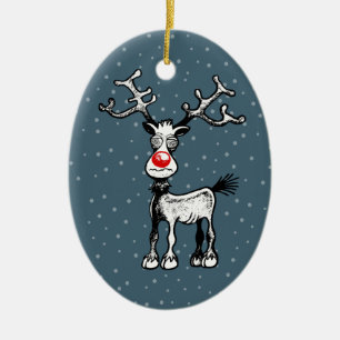 Rudolph the Reindeer's Bad Mood Ceramic Tree Decoration