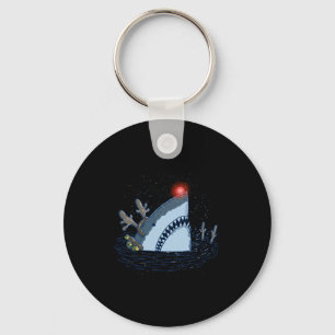 Rudolph The Shark - Funny Christmas Long Sleeve Key Ring
