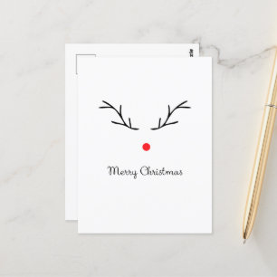 Rudolph themed Christmas Postcard