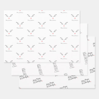 Rudolph Themed Wrapping Paper