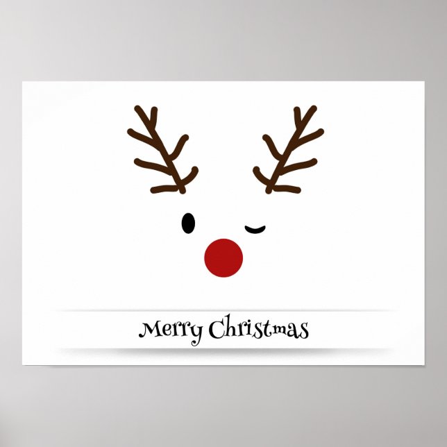 Rudolph's Merry Christmas Designer Poster (Front)