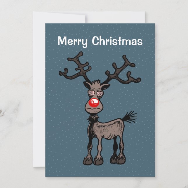 Rudolphs Merry Christmas Holiday Card (Front)