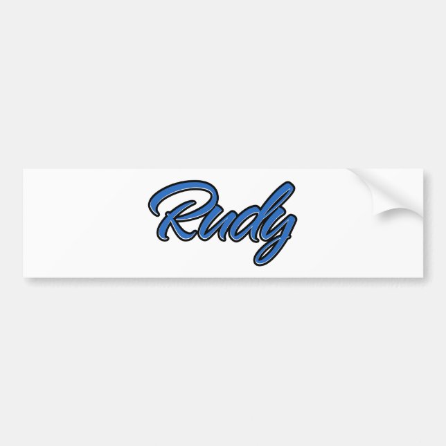 Rudy Name blue Aufkleber Sticker Autoaufkleber (Front)